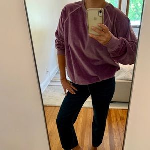 Vintage purple velour sweatshirt